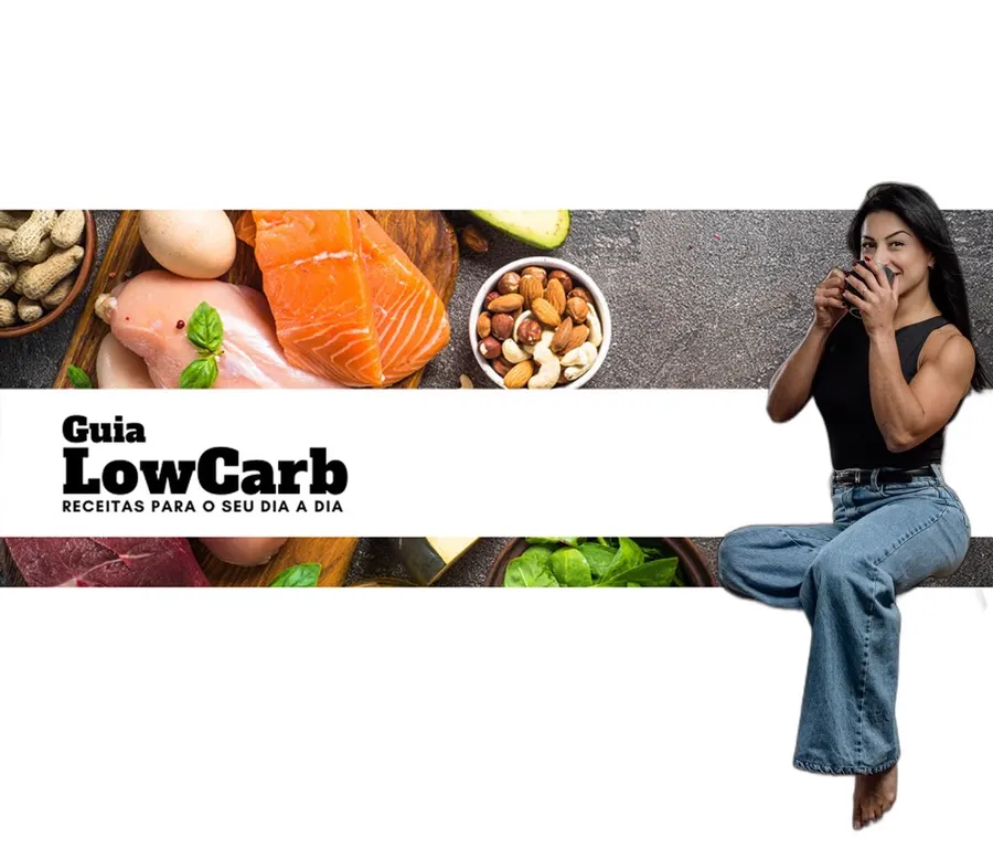Capa do Guia Low Carb, receitas para o seu dia a dia
