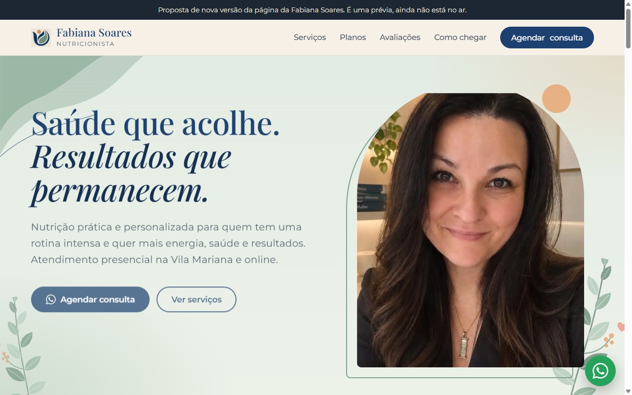 Prévia do site de Fabiana Soares