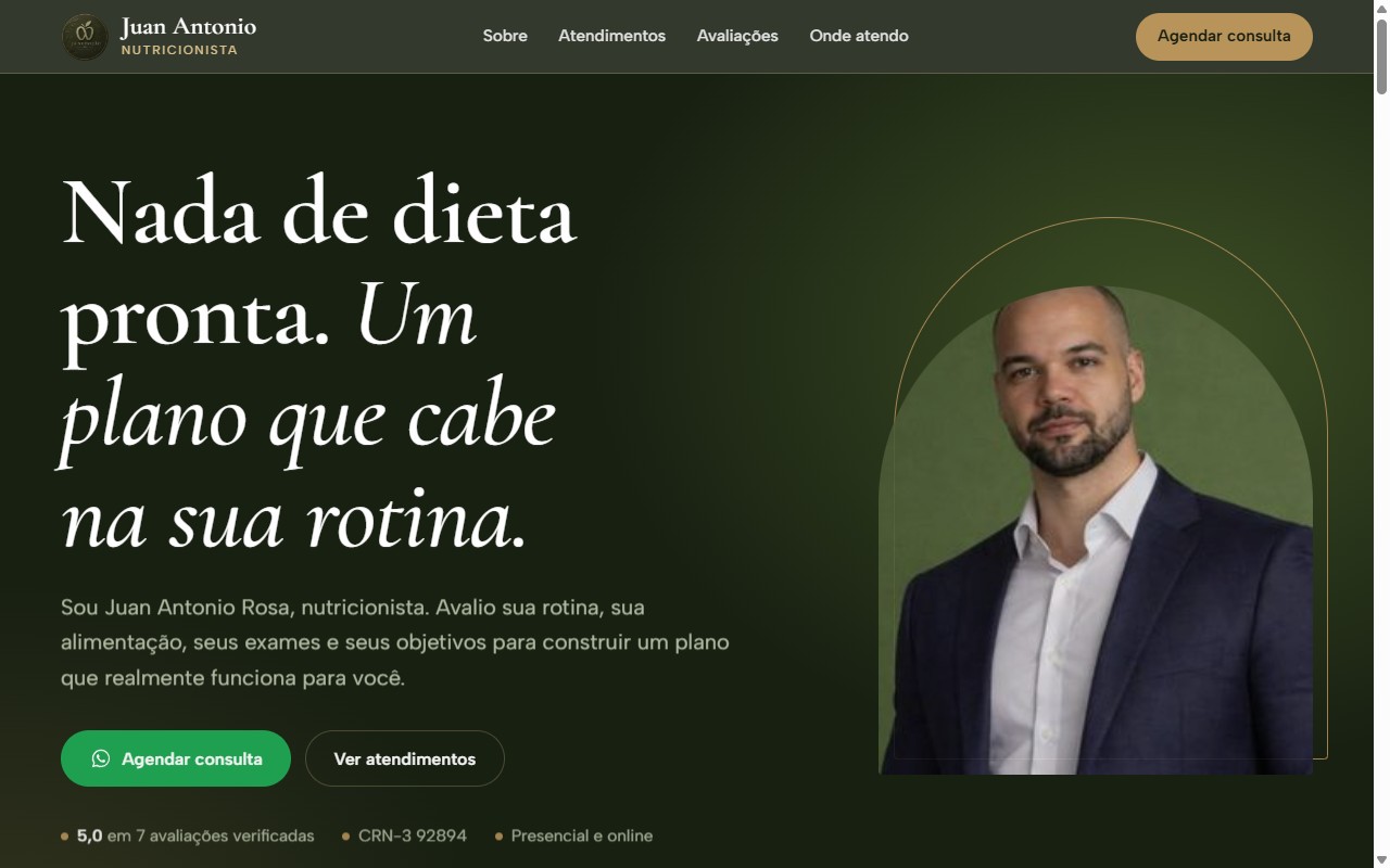 Prévia do site de Juan Antonio Rosa